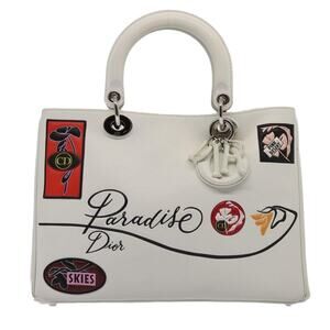 Dior Leather Handbag Silver